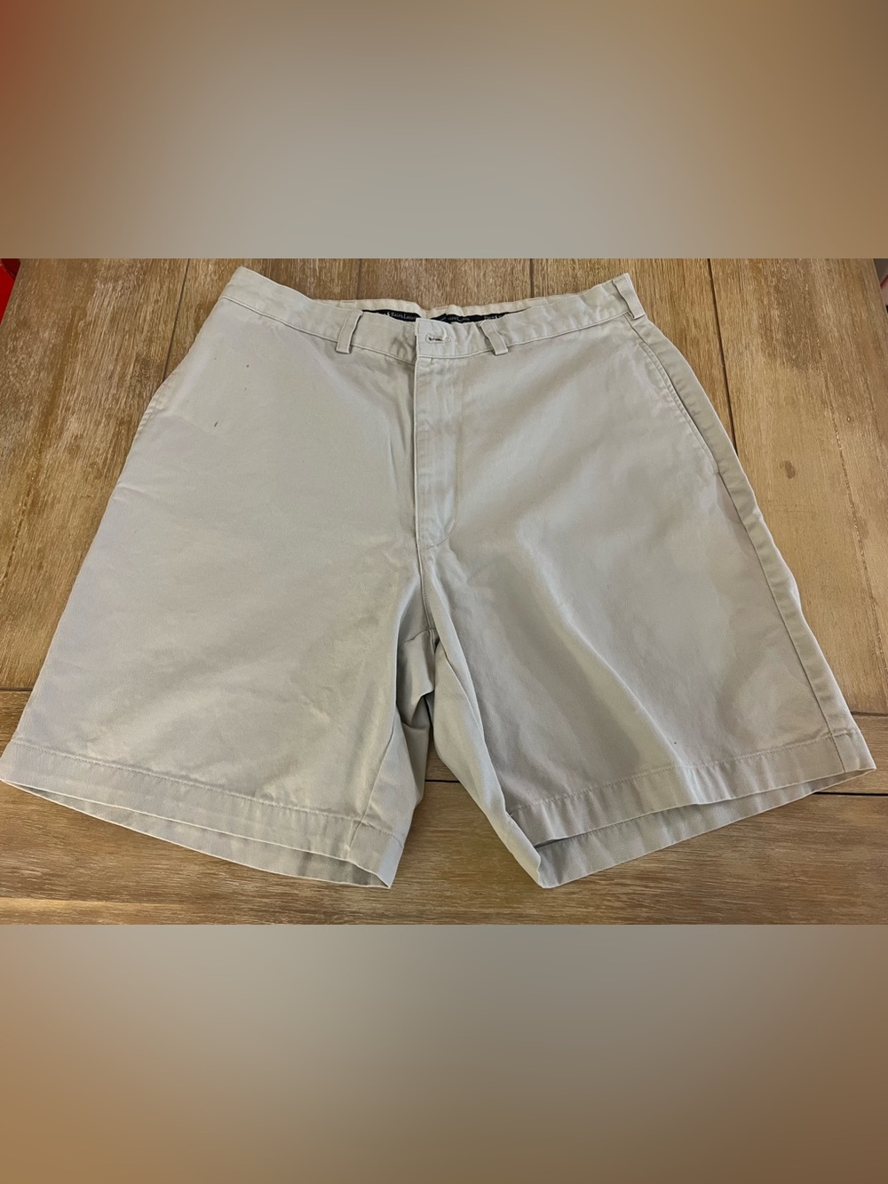 Polo by Ralph Lauren Light Beige Flat Front Men's Shorts